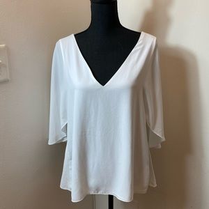 Whbm Cape Sleeve Top Size M